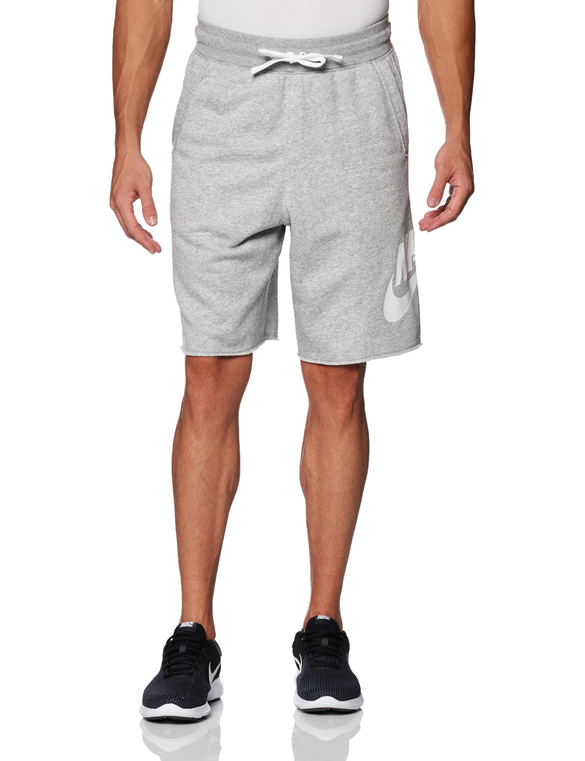 Nike Club Alumni Mens French Terry Shorts Dark Grey Heather White White DX0502-063