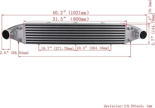 Miniatura 5 de Intercooler de montaje frontal de alto rendimiento para Ford Fiesta ST 2014-2017 (Plata)