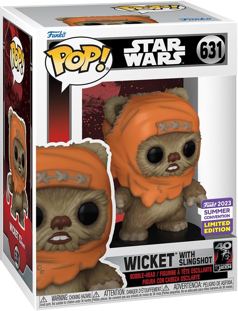 Funko Pop! Star Wars: Ewok with Sling Shot (SDCC'23), Collectable Vinyl Figure - 71777