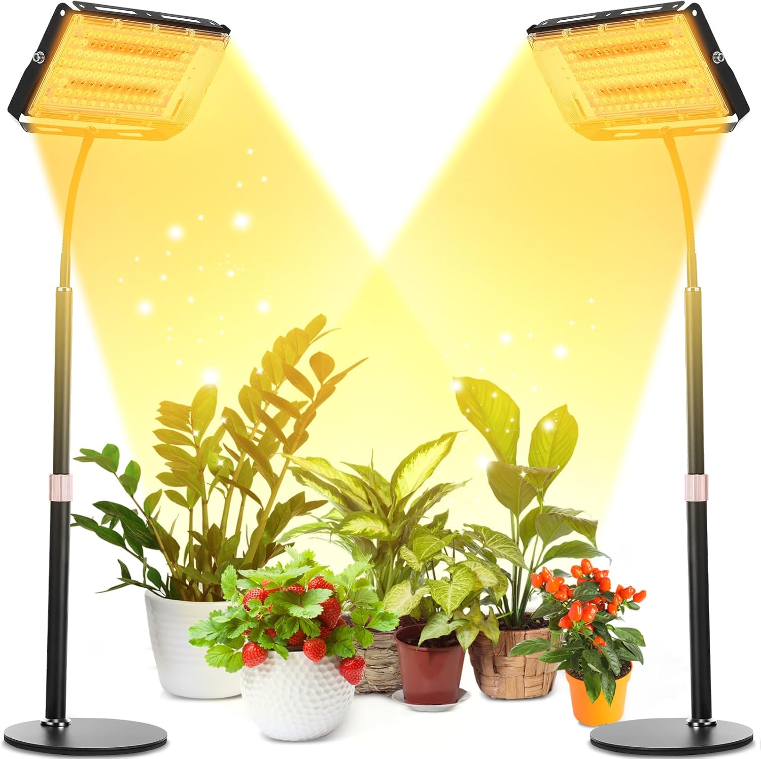 Retisee 2 Pieces Grow Light for Indoor Plants Full Spectrum