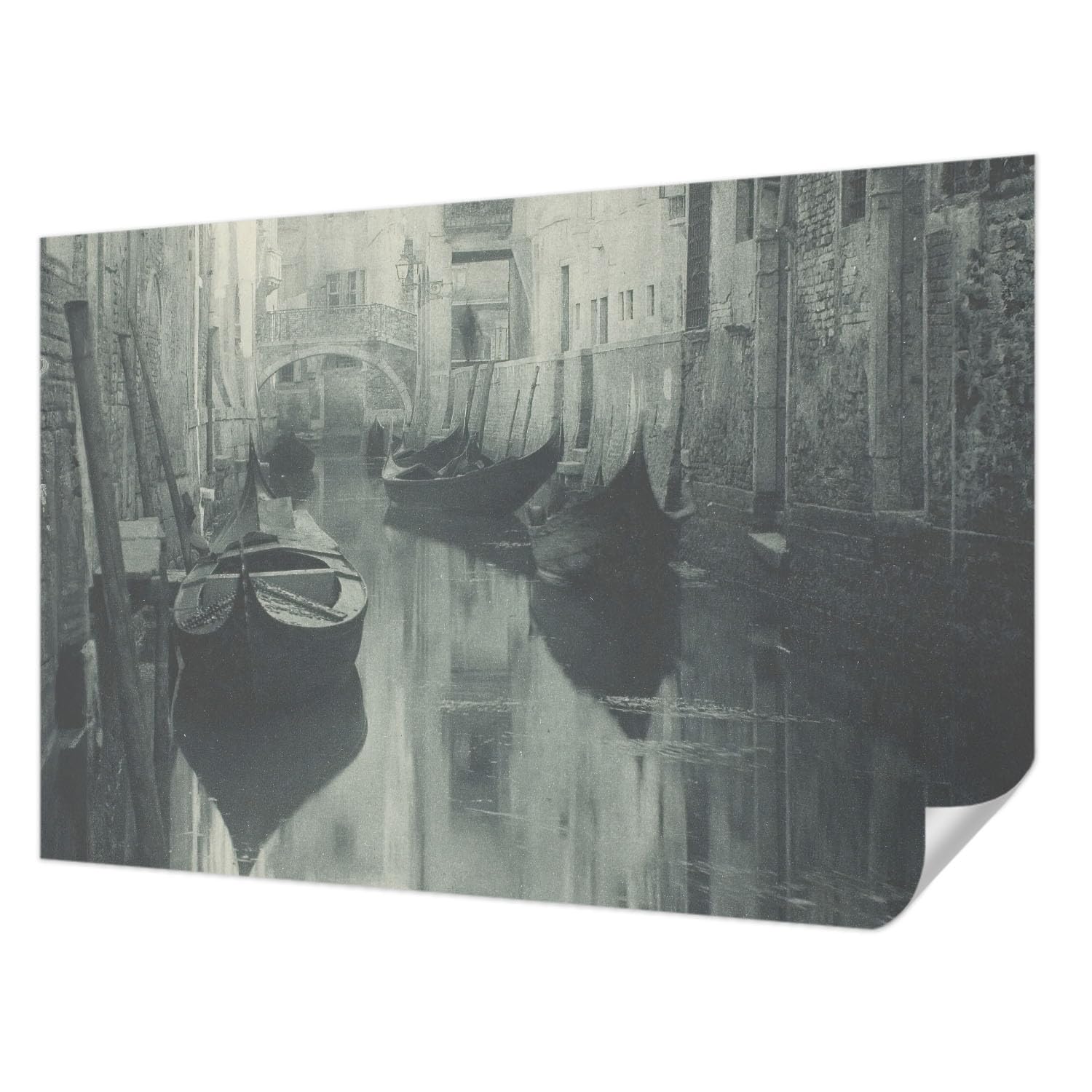 Papier peint photo autocollant 104x70 cm Vieux canal décoration murale salon