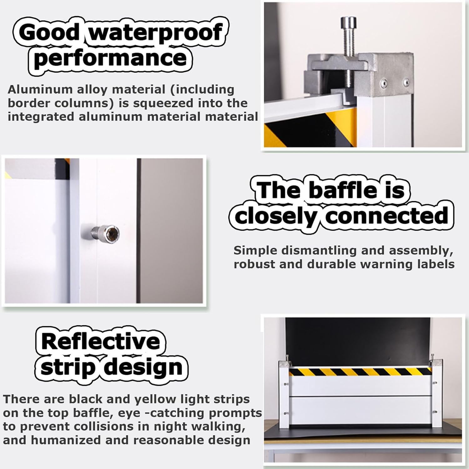 Flood Protection Barrier Door, Outdoor Flood Protection Barrier Water, Aluminum Alloy Basement Windows Flood Protection Barrier Removal for Garage Entrance, Door, Street,100x40cm