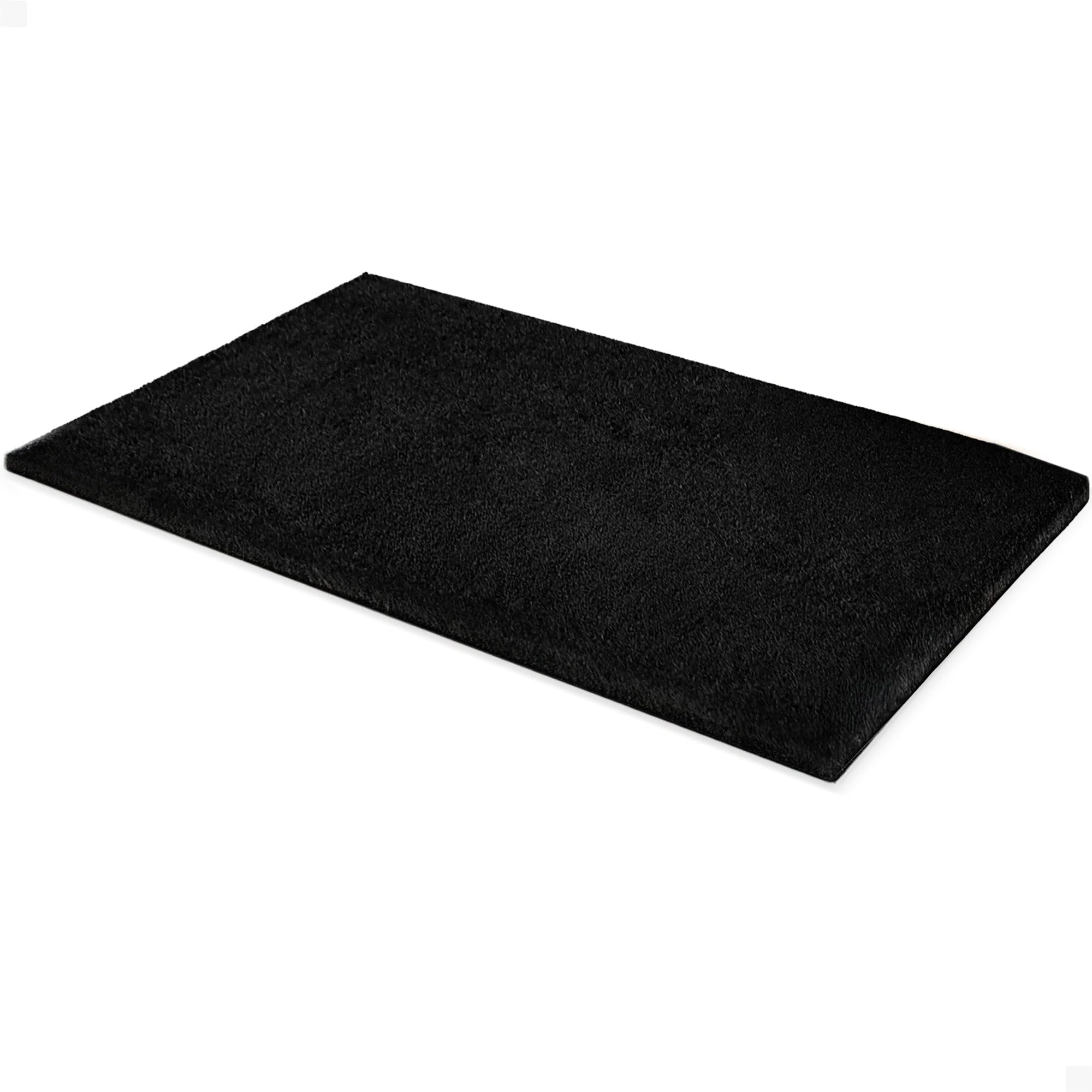 theodore magnus blank door mat - welcome mat for front door with non-slip backing - durable coir doormat - perfect for outside entrance and entryway matt - outdoor/indoor - black - 17" x 30"