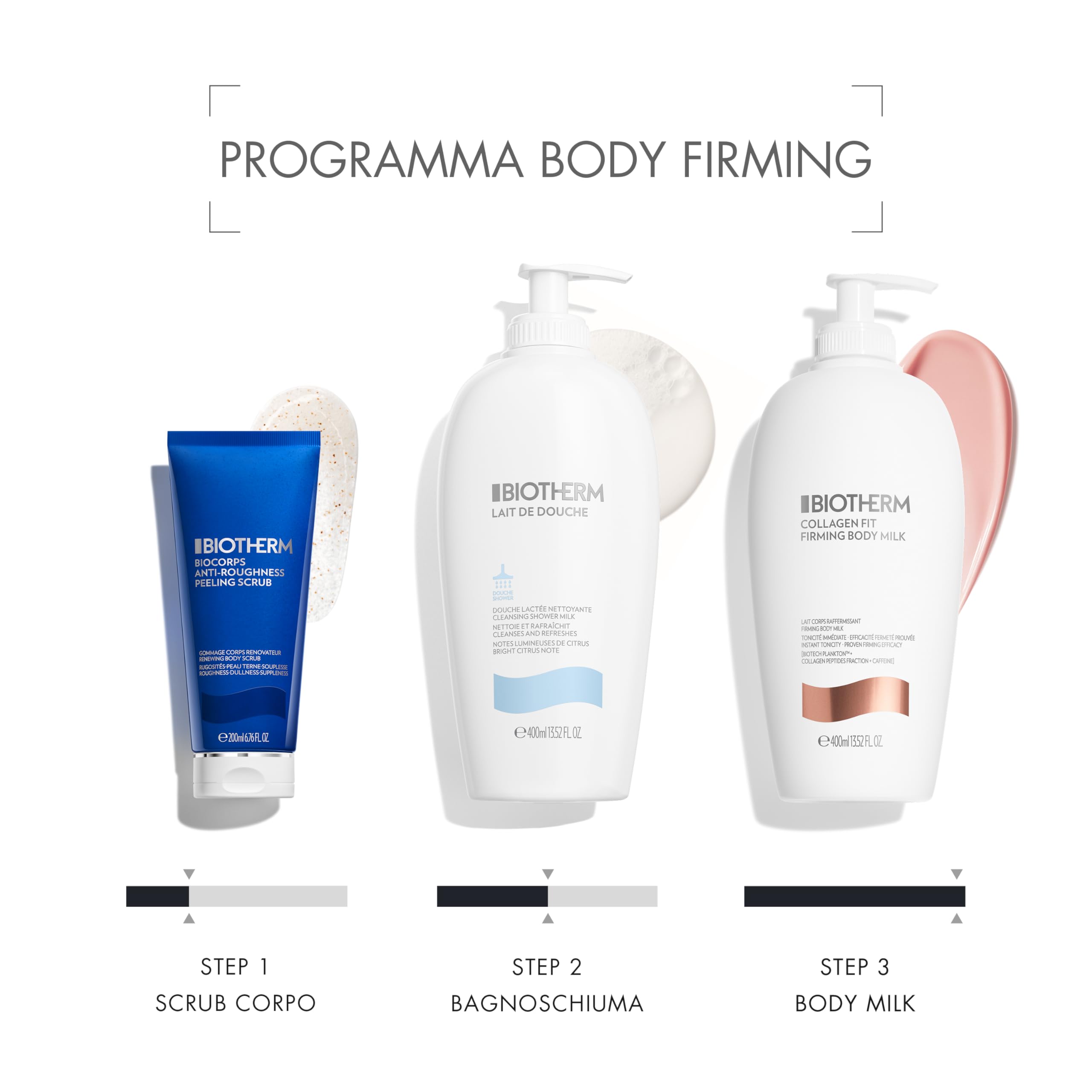 BIOTHERM Collagen Fit Body Milk, Latte Corpo Rassodante, Per Tutti i Tipi di Pelle, Azione Idratazione Intensa, Arricchito con Biotech Plankton e Ceramidi, 400 ml