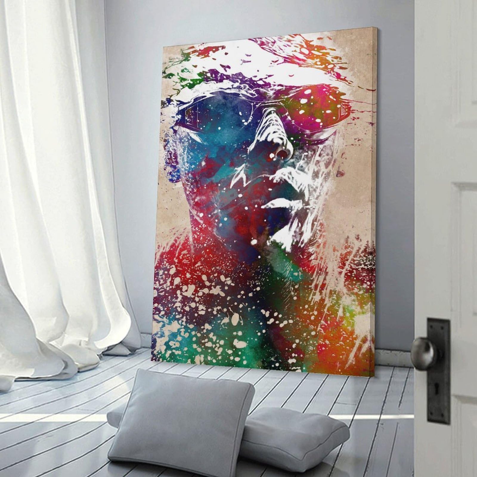 Junmoney Swimming Sport Art Canvas Art Print, 20x30inch(50x75cm), for Home Walls, Creative Rooms Or Shared Spaces, Decorative Artwork with Broad Appeal