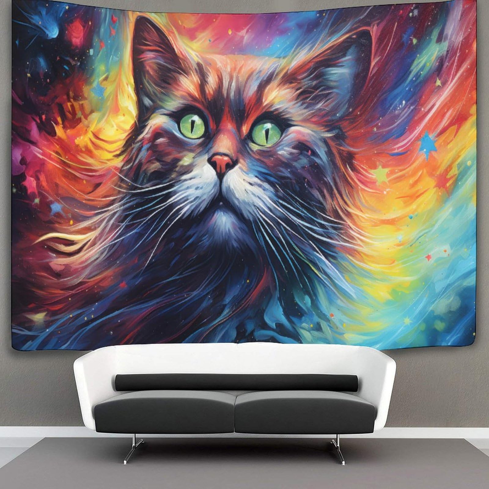 kaiyun Epic Cat Tapestry,Animal Art Wall Hanging Decoration for Living Room Bedroom & Dorm 70cmx100cm