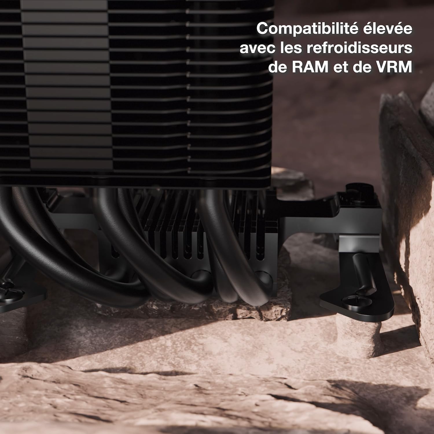 be quiet! Dark Rock 5 ventirad, puissance de refroidissement extrême, 6 caloducs haute performance, ventilateur Silent Wings 4 120 mm PWM, excellente compatibilité, installation facilitée, BK035