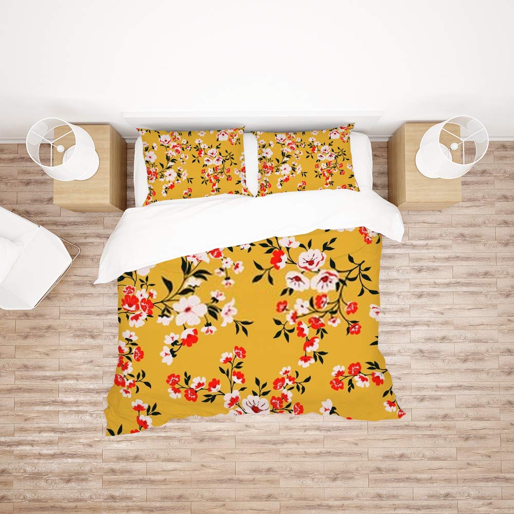 Housse de couette double fleur de prunier pour créer un cocon zen et doux dans votre chambre