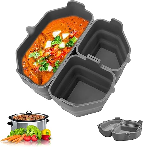 CANIS LYCAON Separadores de ollas de silicona de 6 a 8 cuartos de galón, antiadherentes, reutilizables y de grado alimenticio, divisores de olla de