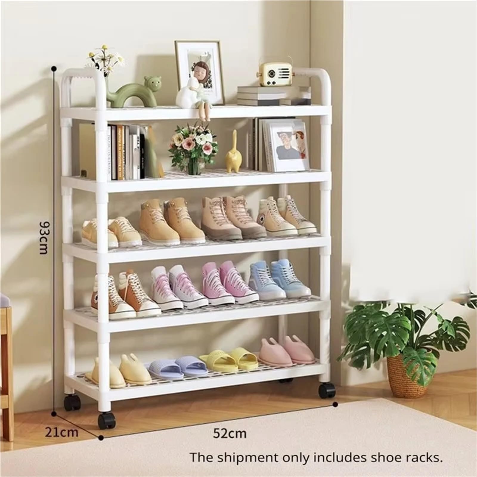 Multi-Layer Wall Mounted Shoe Rack Entrance Foyer Cabinet