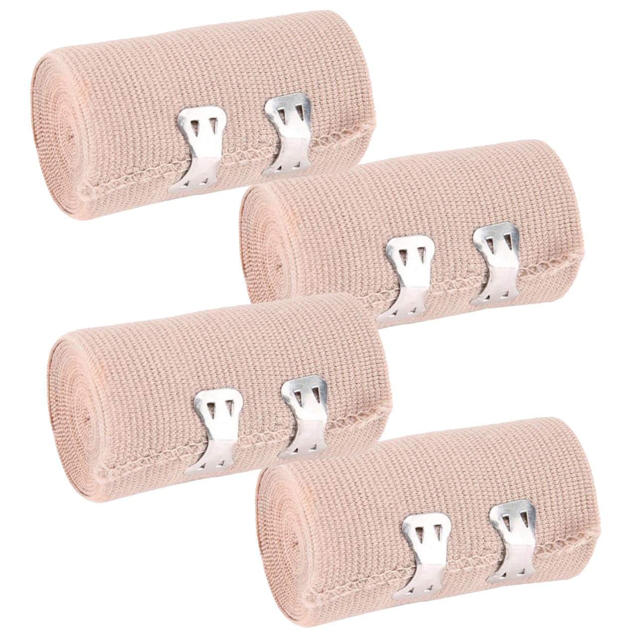 ROSENICE Vendas Médicas Elásticas 2.95X1.96 Pulgadas Rollo De Compresión 4 Piezas Con Clips Metálicos Extras Para Soporte De Brazo Tobillo Y Lesiones Deportivas