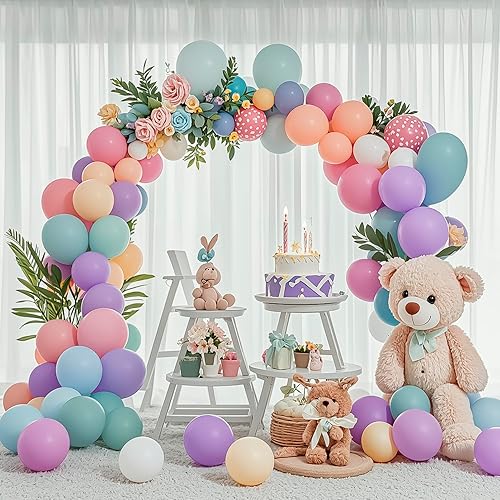 Miniatura 8 de Kit de arco de globos, soporte de arco de globos ajustable con base, decoración de fondo fácil de montar para bodas, cumpleaños, decoraciones de