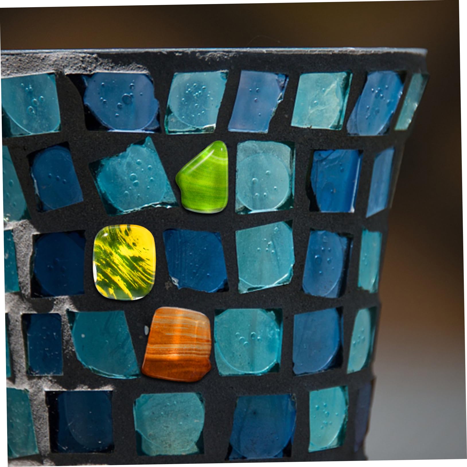 HOMSFOU 3 Pezzi 1 Decorazione Musiva Piastrelle Di Mosaico Fai -da -te Materiale Per Forniture Artigianali Tessere Di Mosaico Bagno Bianco Mosaici Kit Di Cristallo