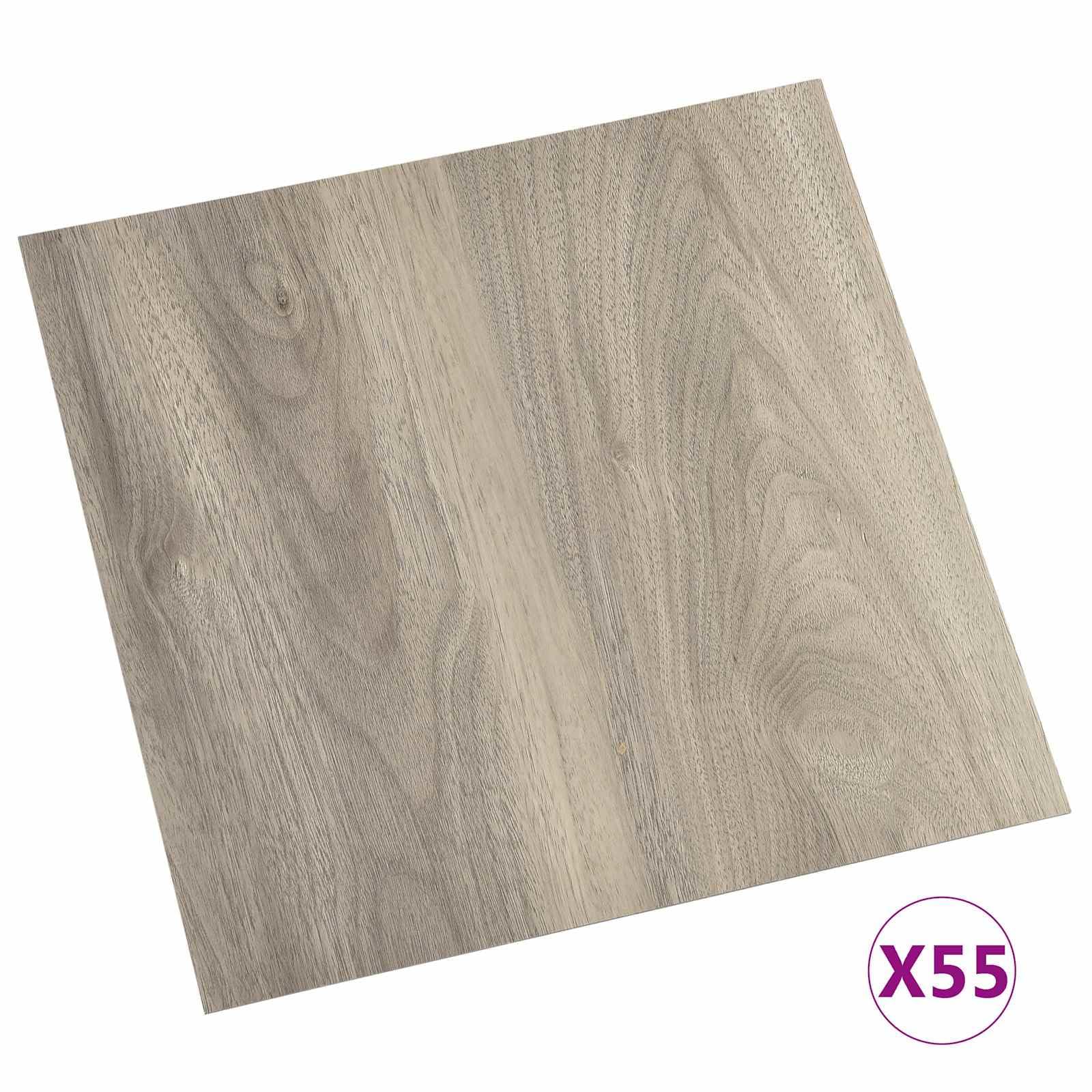 Deski podłogowe PCW, farba do drewna, samoprzylepna, 5,11 m², 55 sztuk, kwadratowe, 30,5 x 30,5 cm, do salonu, sypialni, kuchni, łazienki, łatwe w pielęgnacji, antypoślizgowe
