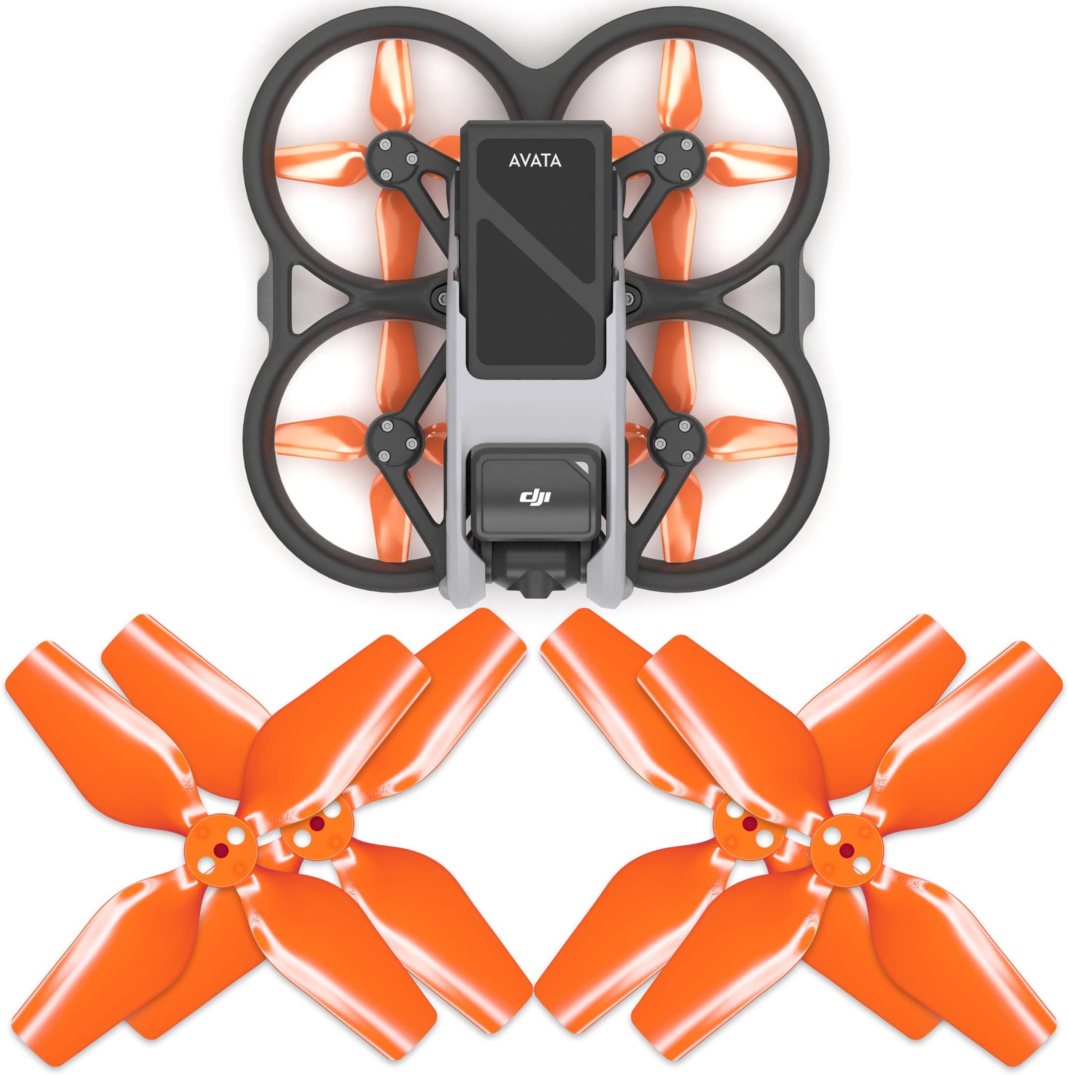 4-Blade Upgrade Propellers for DJI Avata - Orange, 4 pcs