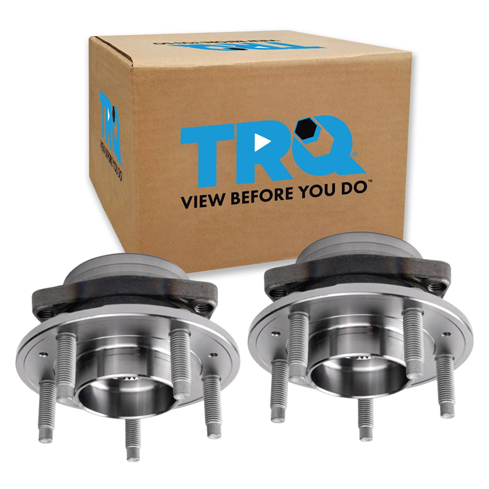 TRQ Front Left and Right Wheel Bearing and Hub Assembly Set 2 Piece
