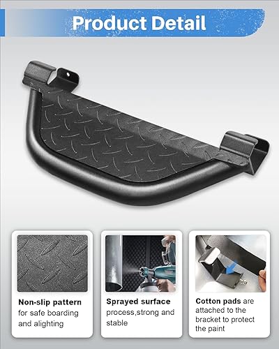 Miniatura 4 de ROADER Estribos laterales Bronco para accesorios Ford Bronco 2021 2022 2023 2024 24 puertas, Barras de protección laterales negras Estribos