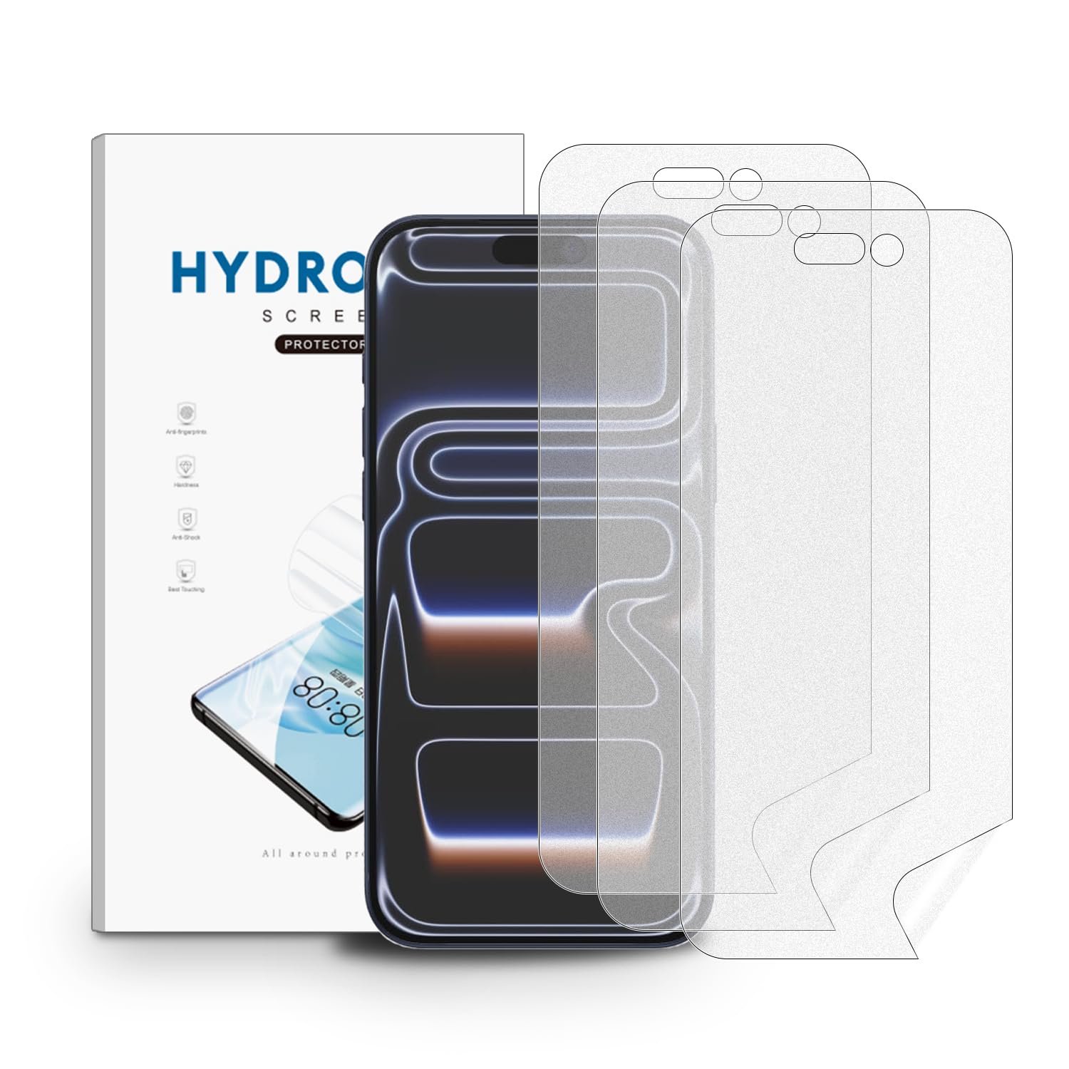 Protector Pantalla Mate para iPhone 17 Pro Max, 3 Piezas TPU Película de Hidrogel Antirreflectante, Antihuellas, Antideslumbrante (NO Vidrio Templado)