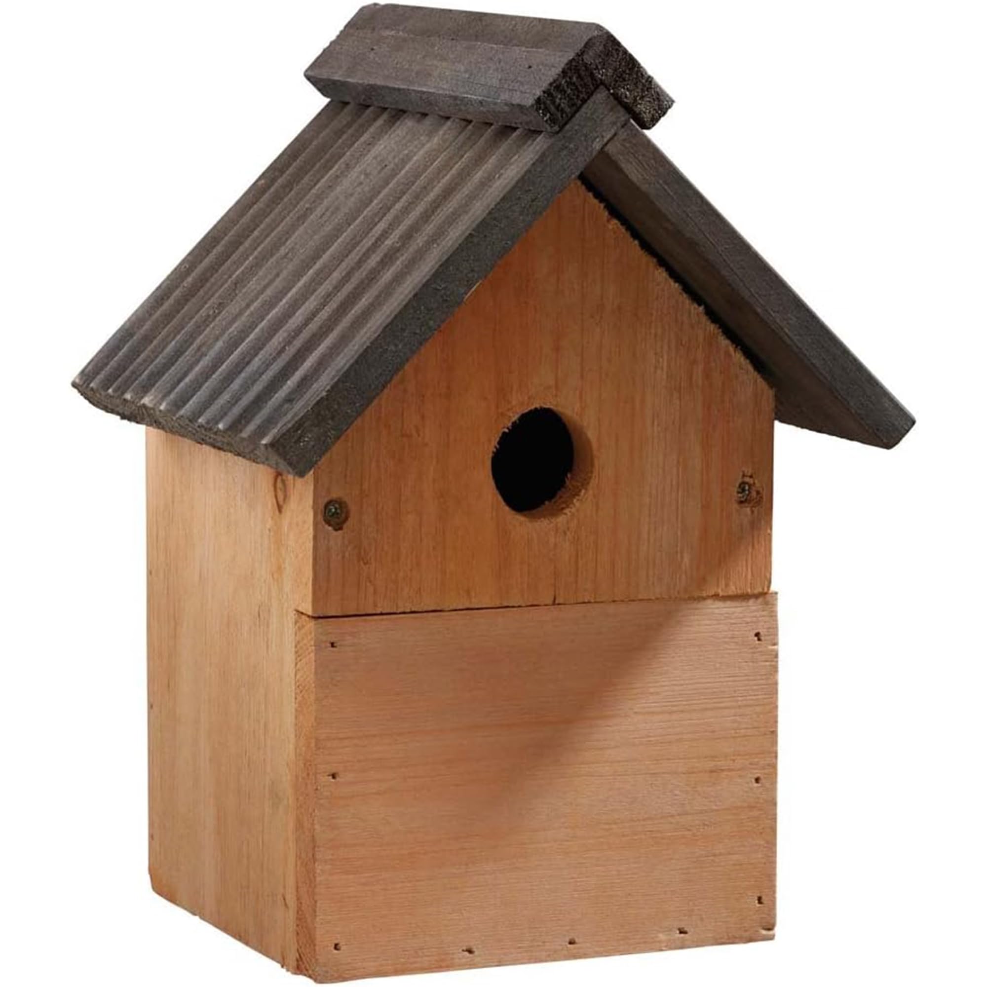Wild Garden Bird Box, Traditional Wooden Bird House Multi-Purpose Bird Nest Box by Happy Beaks