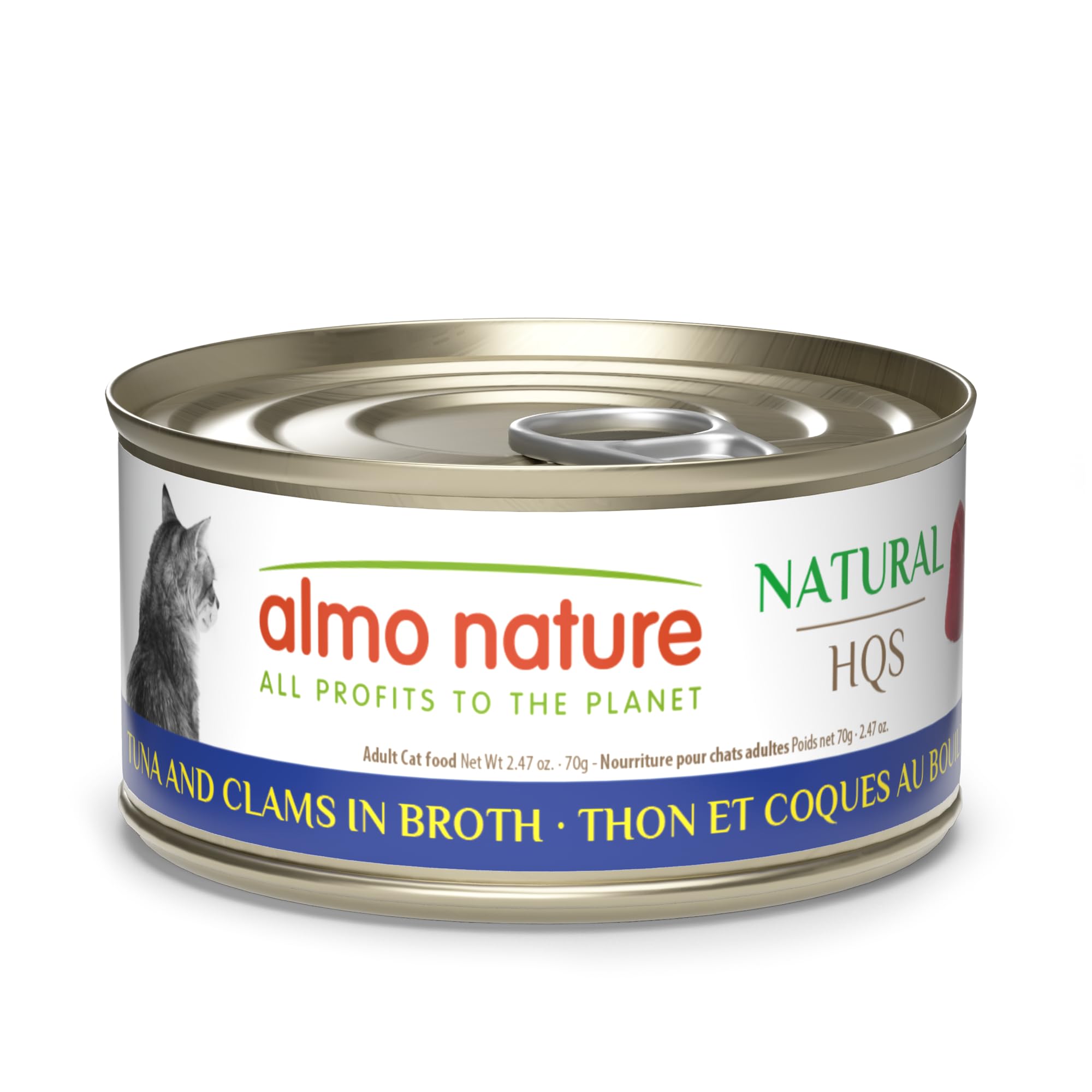 almo nature HQS Natural Wet Cat Food Tuna and Clams in Broth 2.47 oz (Pack of 24)
