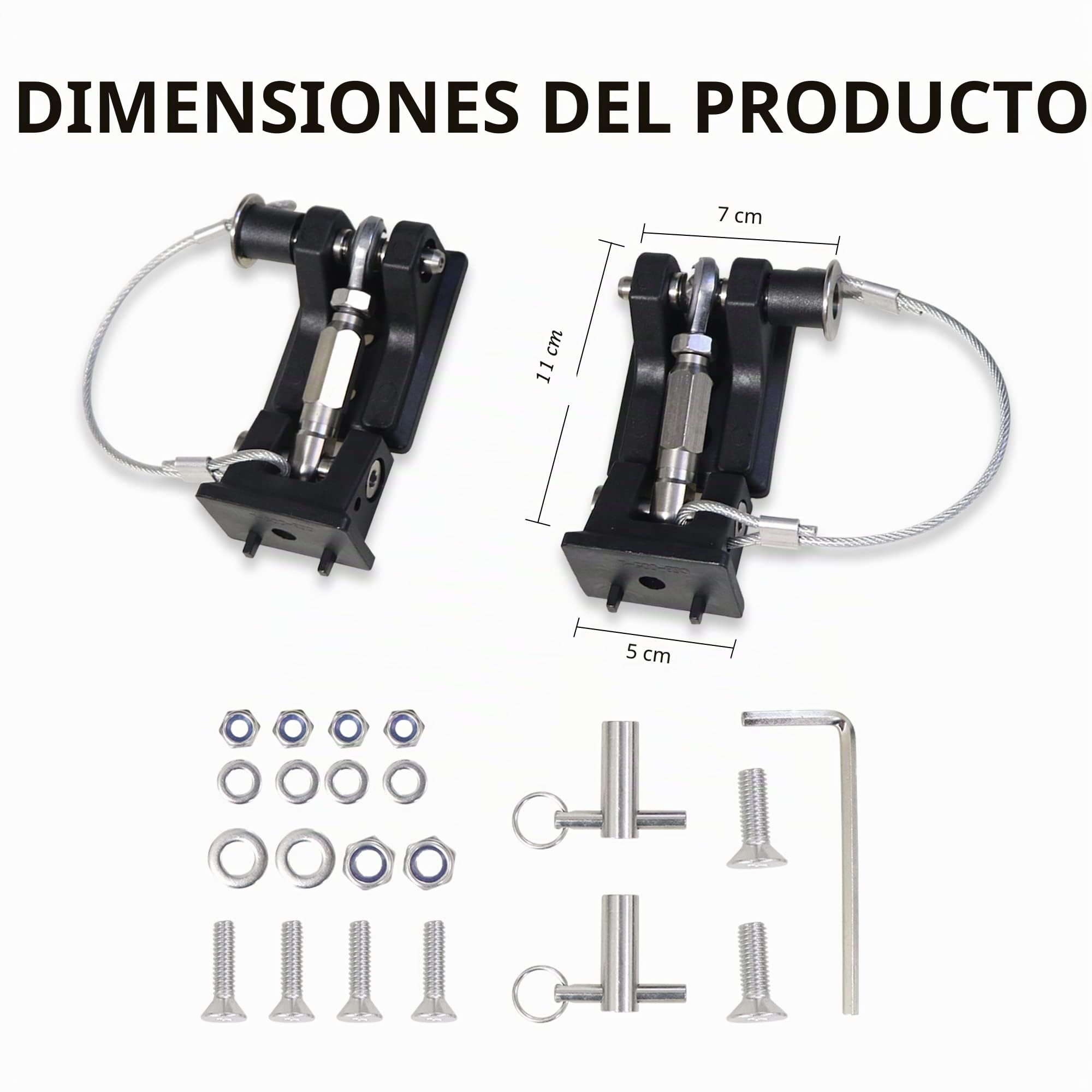 TJ - Cerradura de capó para Jeep Wrangler TJ 1997-2006, kit de cierre de seguridad de aluminio, elimina el aleteo del capó, 1 par negro con 2 llaves