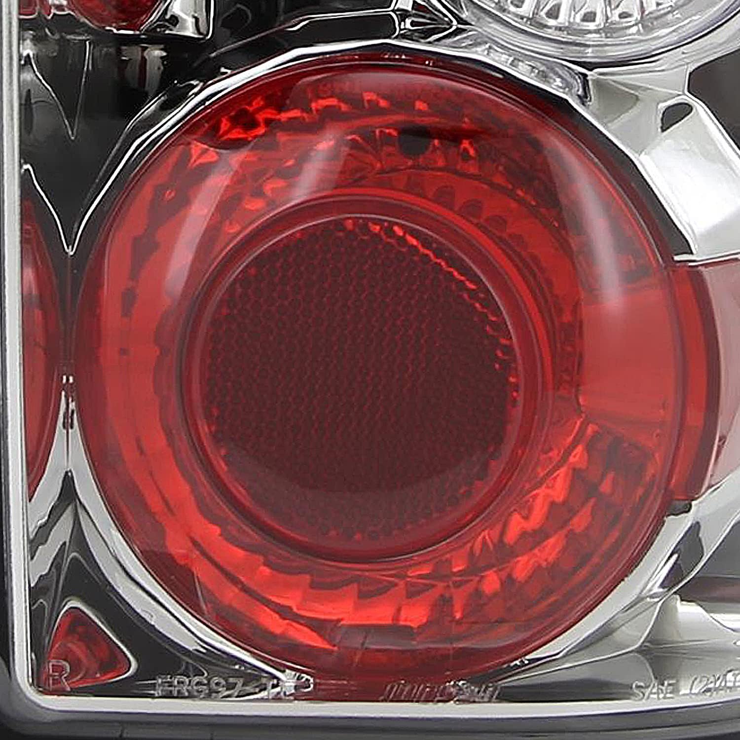 SPEC-D TUNING Chrome Housing Clear Lens Tail Lights Compatible with 1993-1997 Ford Ranger, Left + Right Pair Assembly