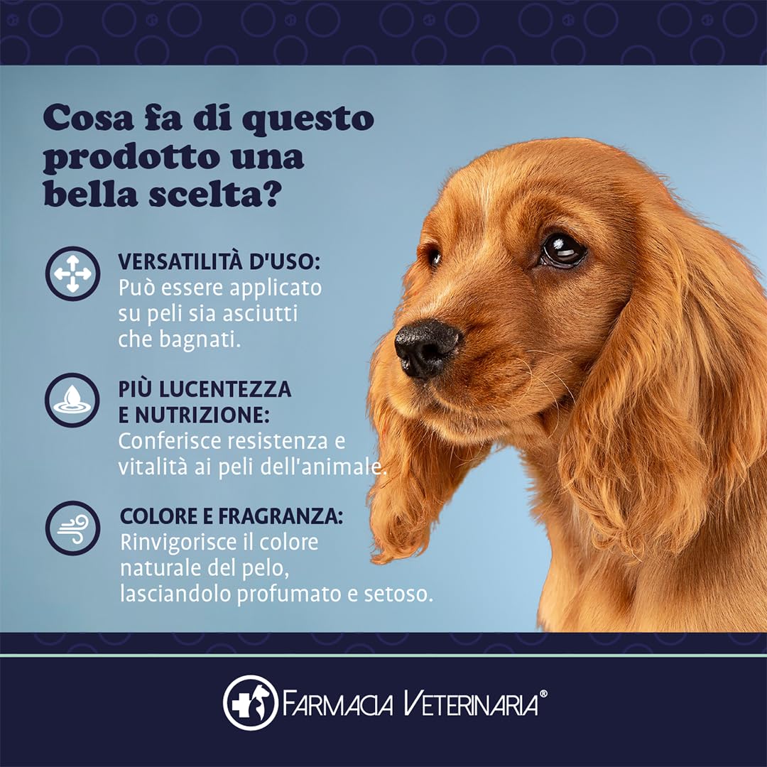 FARMACIA VETERINARIA Sciogli Nodi Pelo Cane e Gatto - Scioglinodi Spray Districante Bifasico per Cani e Gatti Lucidante Non Necessità di Risciacquo