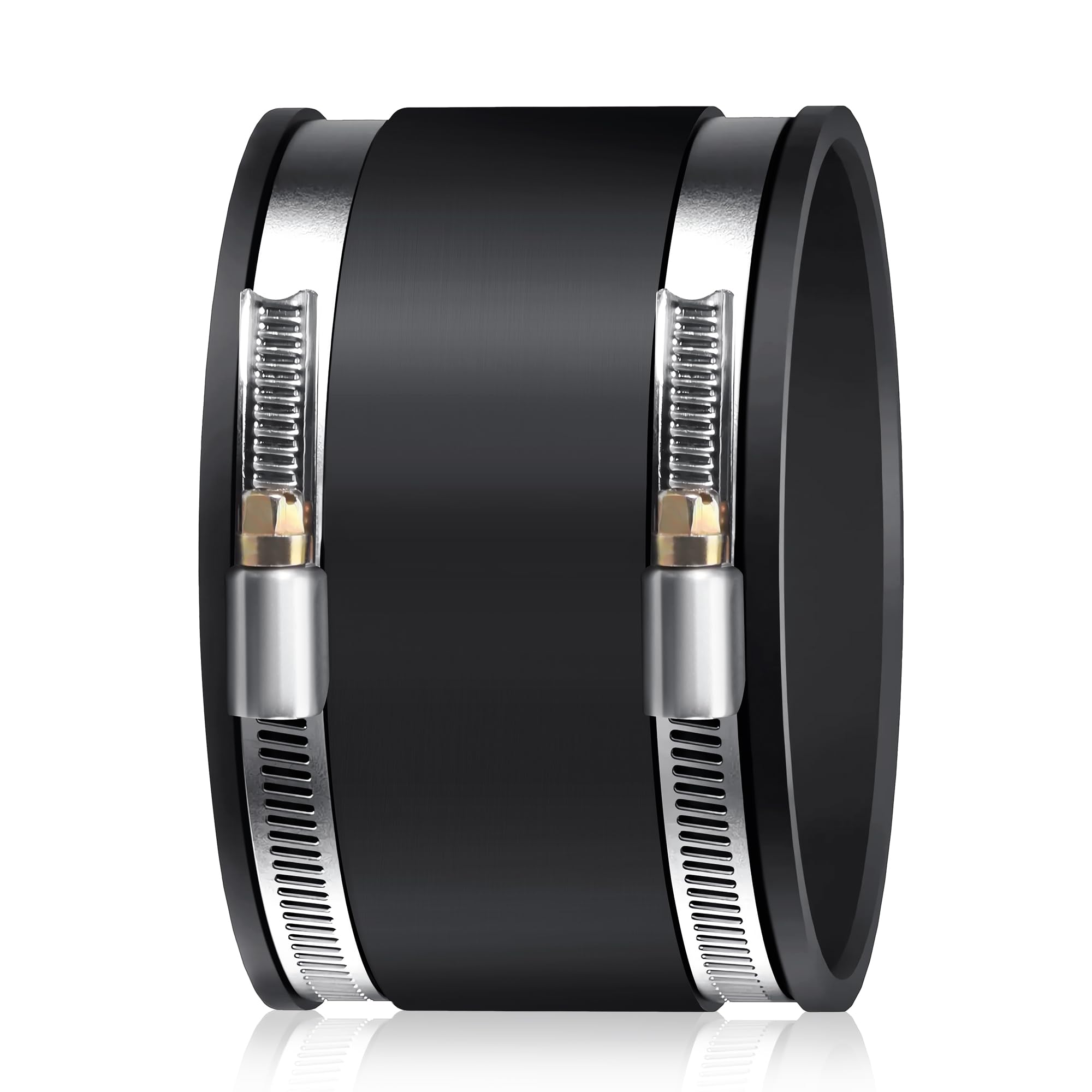 Raccord de tuyau - Manchon en caoutchouc - Diamètre 150 mm - Raccord flexible inox - Réduction bruit - Pour ventilateur