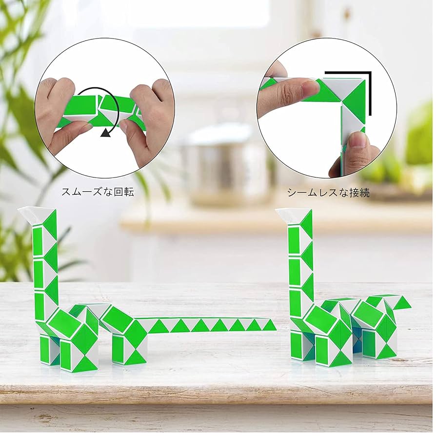 レア　ルービックキューブ　マジックルーラー　ルービックスネーク Amazon | 大型スネークキューブパズル フィジェット感覚玩具