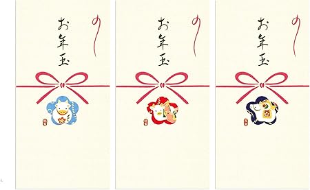 Amazon Amazon Co Jp 限定 和紙かわ澄 和紙 お年玉 万円袋 柄いろいろ 貼り絵 うし 3柄入 和紙 文房具 オフィス用品