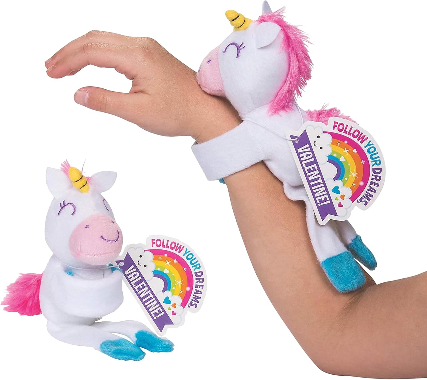 Fun Express Plush Hugging Unicorn with Inspirational Card (Set of 12)