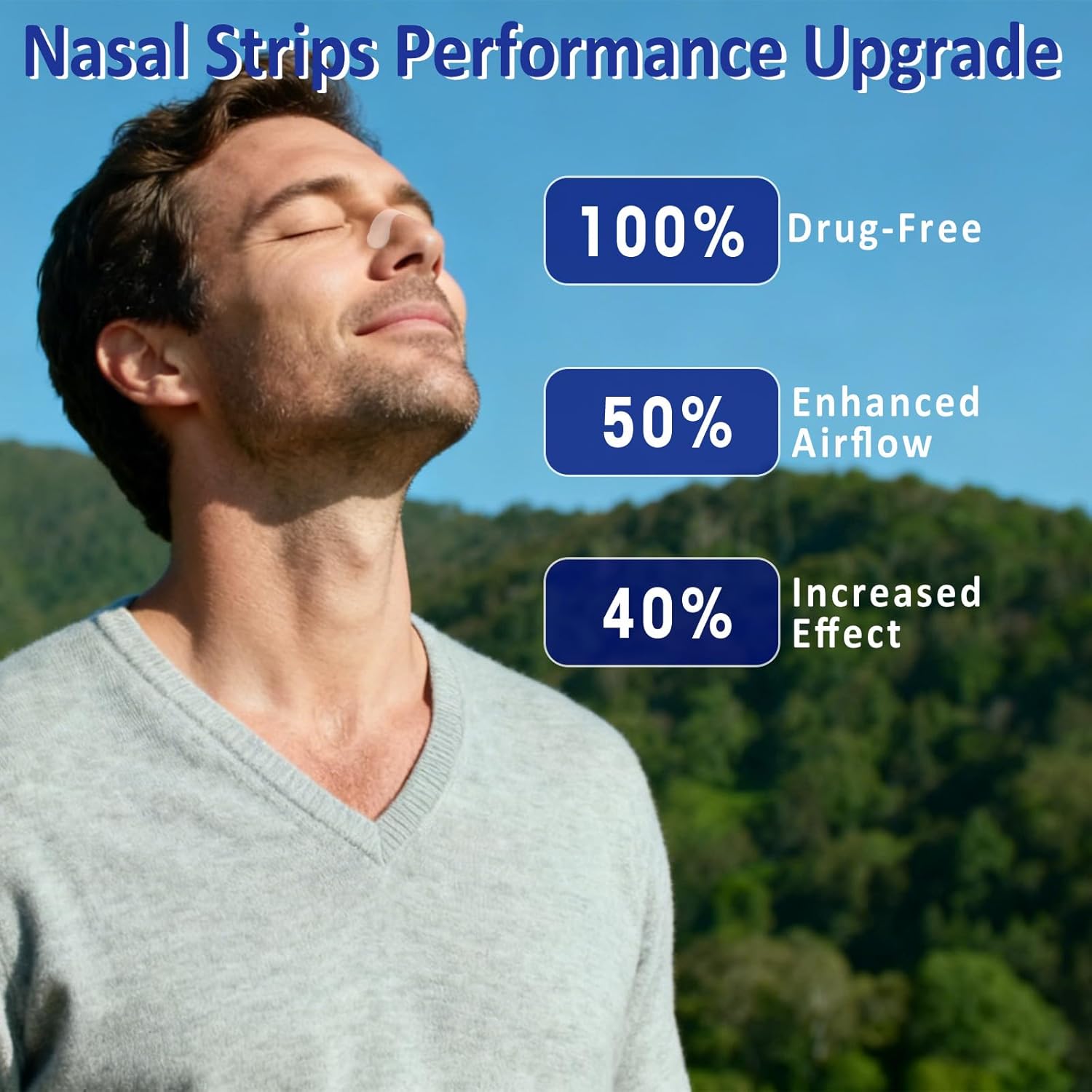 Nasal Strips for Snoring - Extra Strength Nose Strips for Breathing, Clear Nose Tape for Sleeping and Sports, Nasal Congestion Relief, Oil & Sweat Proof(60 Ct) - Image 9