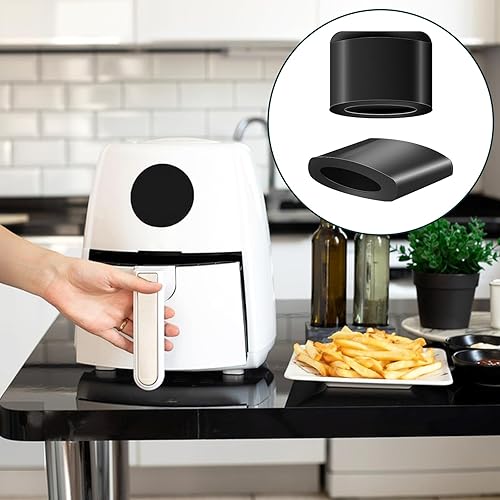 Miniatura 4 de 16 fundas protectoras de goma antiarañazos, puntas de silicona, bandeja para freidora de aire, patas de goma, parachoques de goma, piezas de