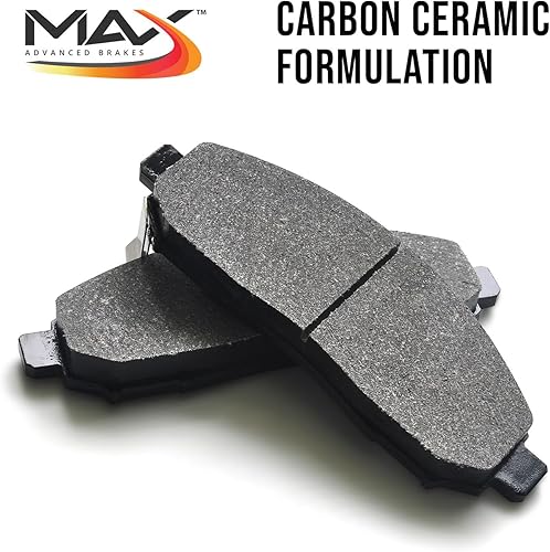 Miniatura 4 de Max Advanced Brakes Pastilla de freno trasera para Jeep Grand Cherokee SRT 2006-2021, Dodge Durango SRT, Chrysler 300 V8, almohadilla de cerámica de