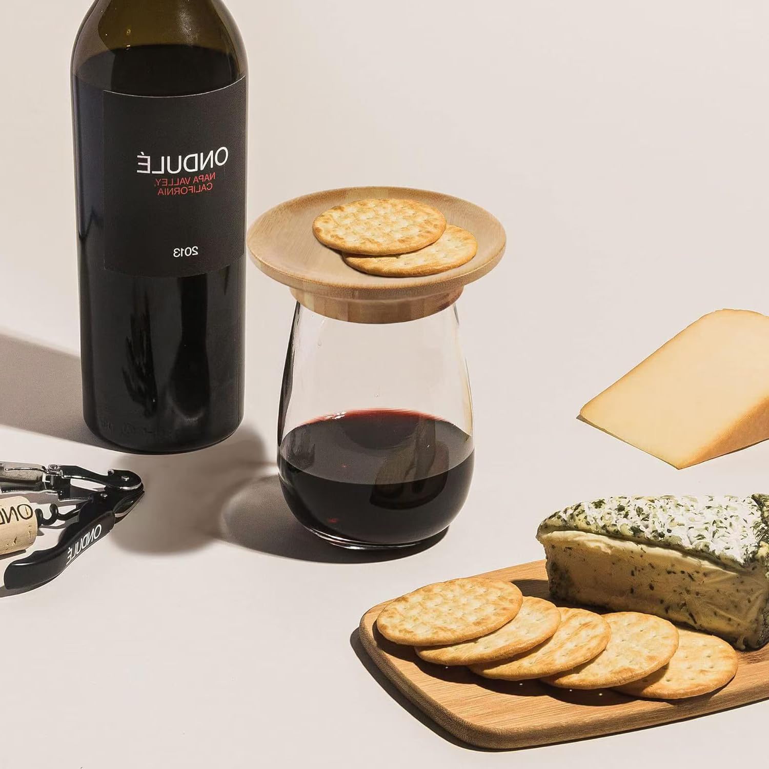6 Stück Weinglas Topper Holz, Charcuterie Wine Glass Topper, Charcuterie Topper, Käseplatte Weinglas, Waschbar, Geeignet für Weingläser, Getränkebecherdeckel, Partyzubehör, Familienessen