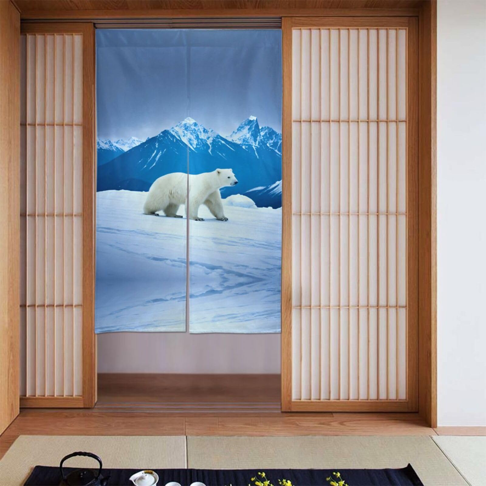 Rideaux de porte Snowy Mountain pour séparer vos pièces sans travaux