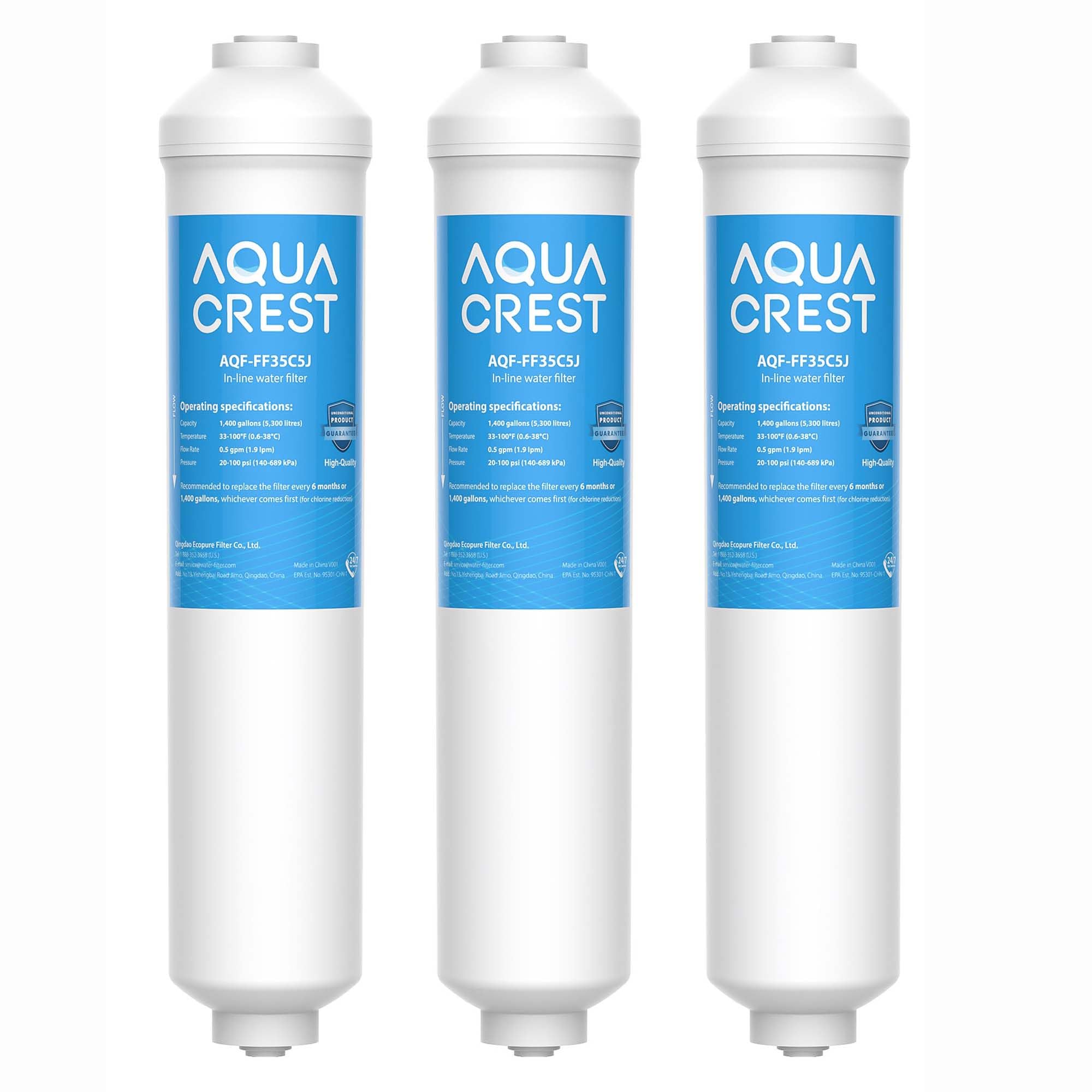 AQUA CREST Filtro de agua de repuesto para Samsung® DA29-10105J, HAFEX/EXP, DA99-02131B, DA2010CB, filtro de agua para frigorífico y congelador (3)