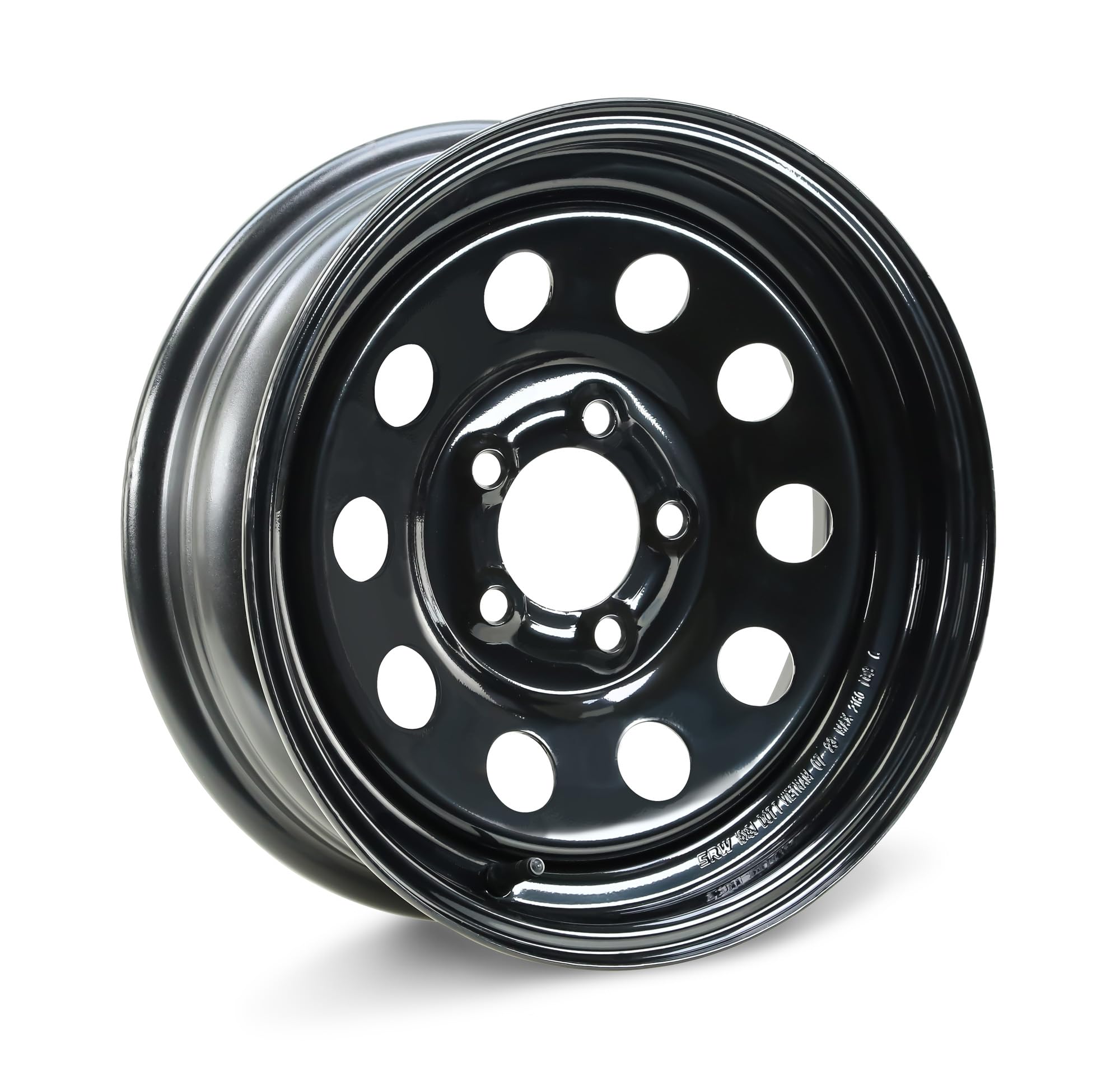 15 x 5 Trailer Wheel 5 Lug on 5" Bolt Pattern Black
