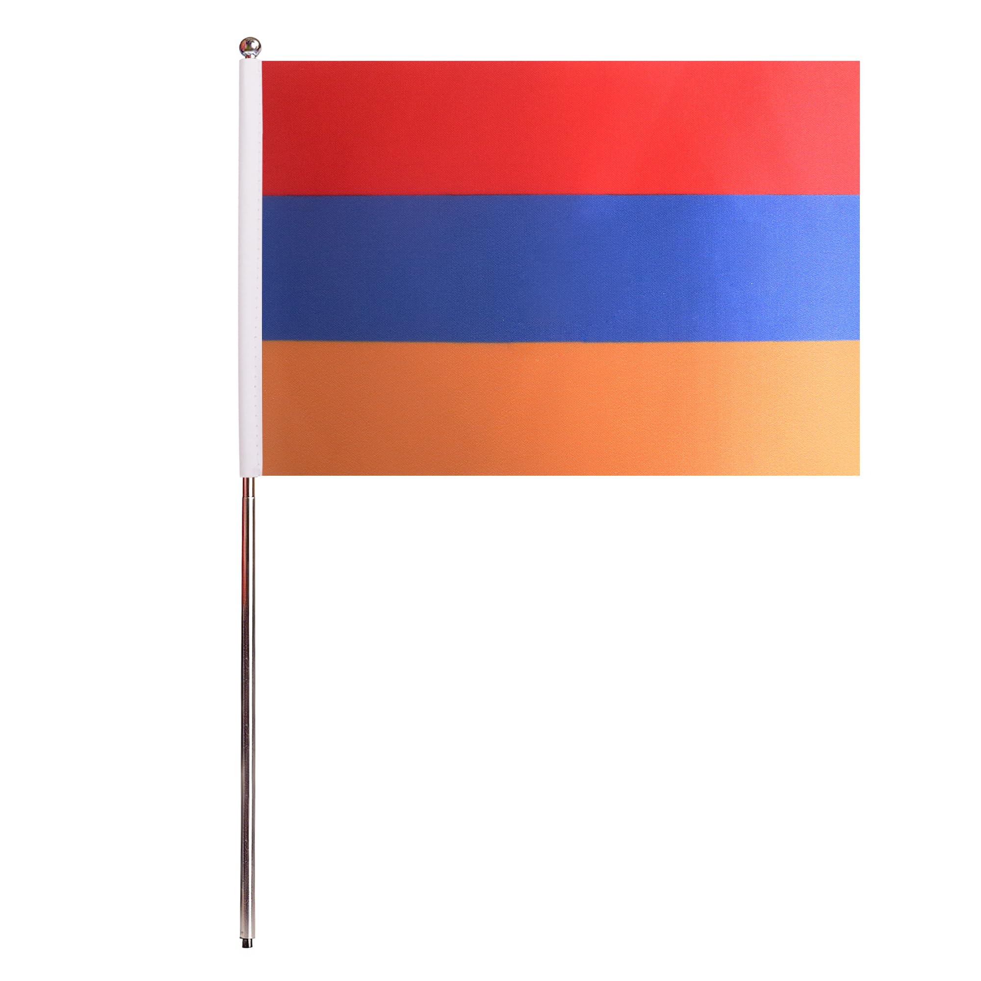 AZ FLAG Drapeau De Table Arménie Prestige 22x15 cm Satin Hampe 30cm Socle Métal
