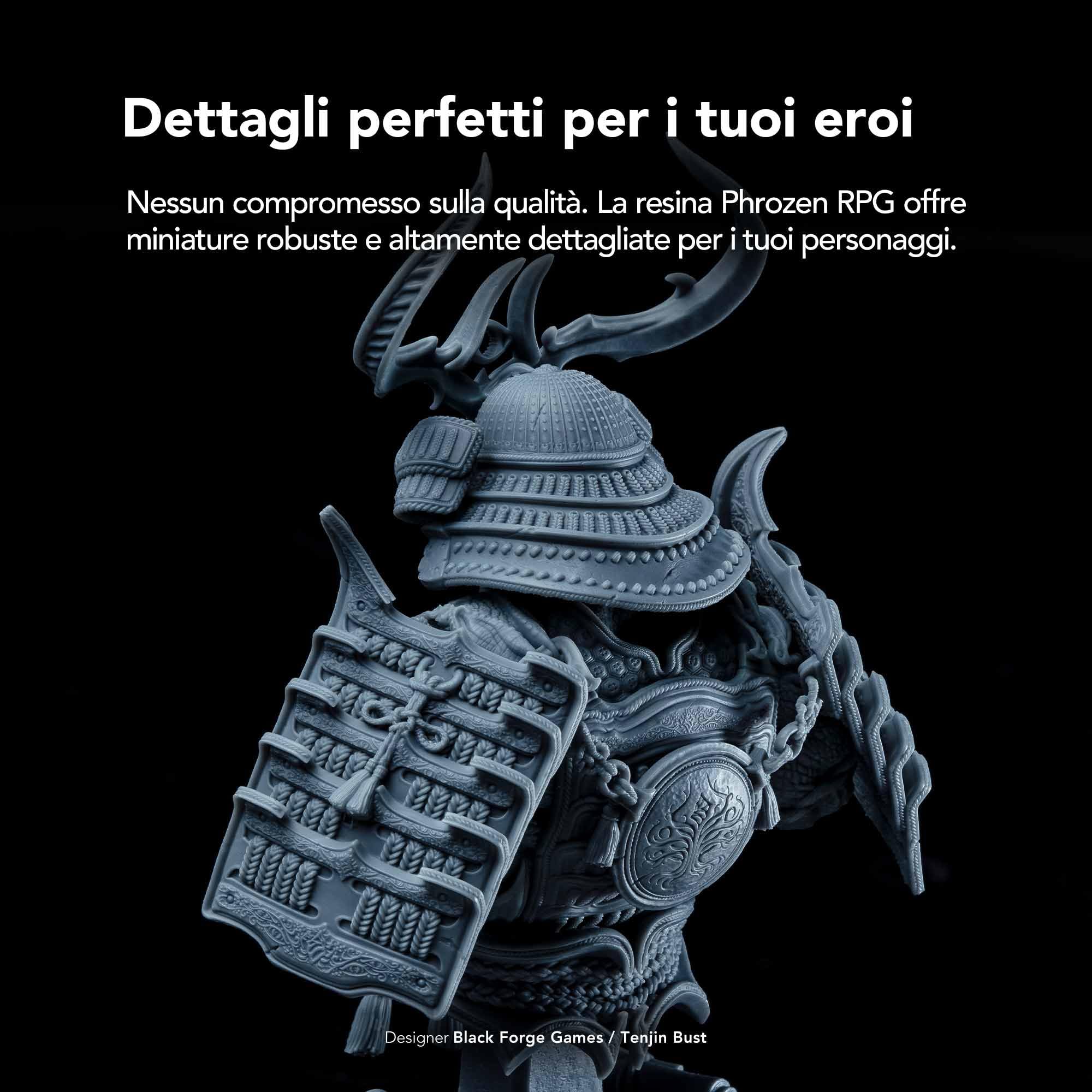 Resina Phrozen RPG Per Stampanti 3D SLA/DLP - Fotopolimero Flessibile E Resistente, Colore Grigio (1kg)