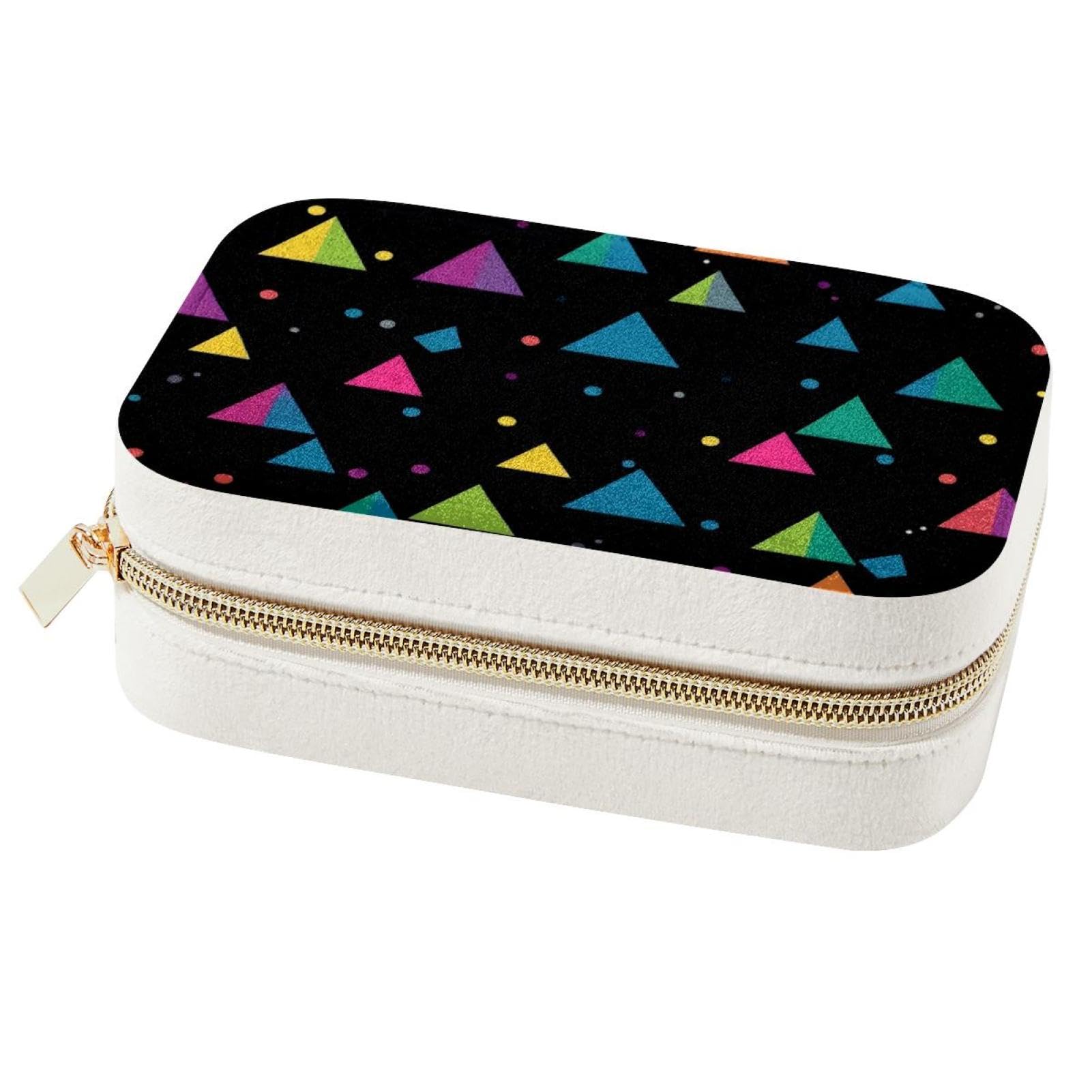 Boîte à bijoux pour femmes grand format avec miroir et double couche