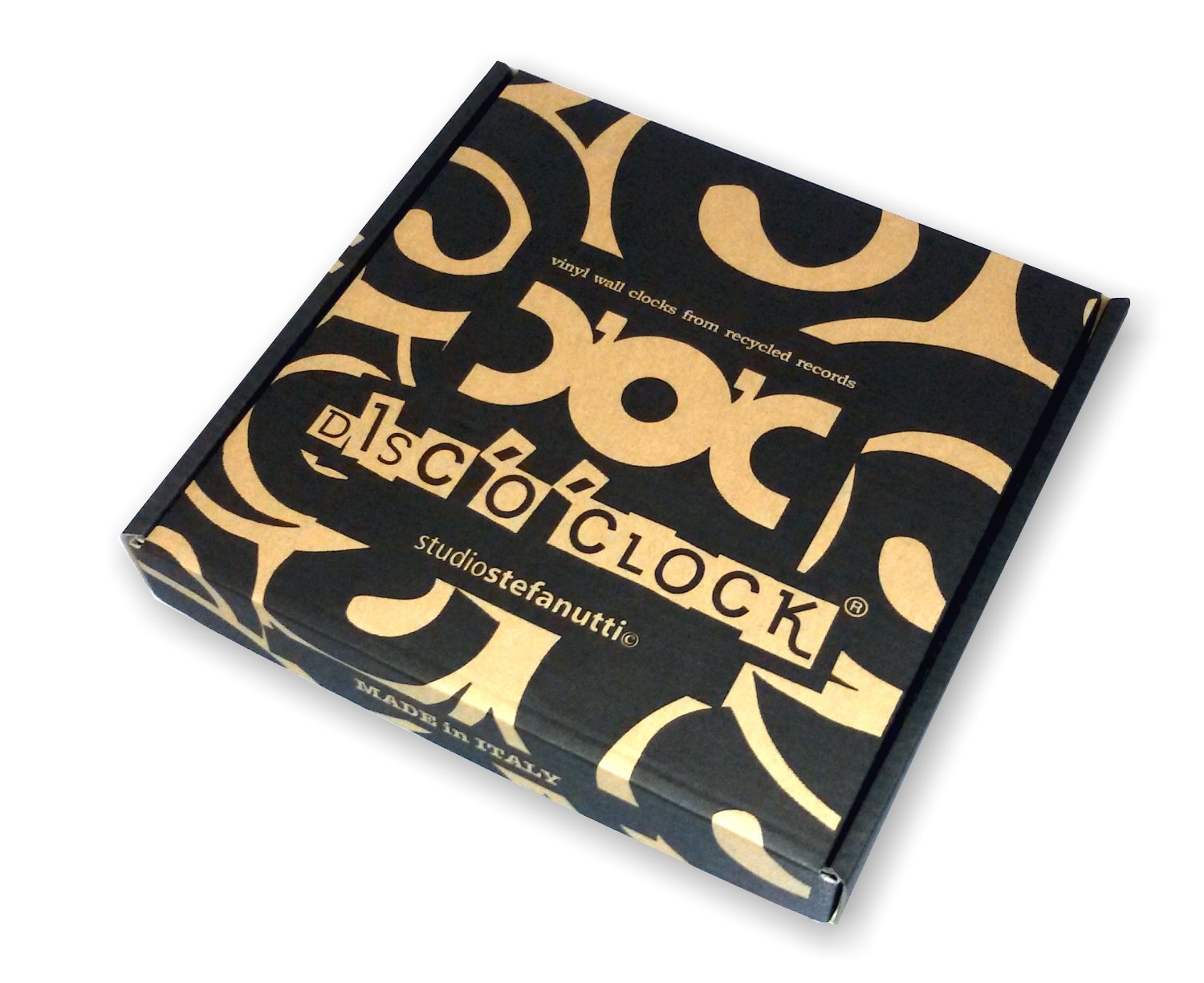 Orologio in vinile SILENZIOSO e PERSONALIZZABILE con DISCO D'ORO - IDEA REGALO REALIZZATA CON VERI DISCHI IN VINILE A TEMA MONDO,VIAGGI - WORLD GOLD