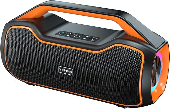 Portable Bluetooth Speaker Wireless, 200W Peak Loud Sound, Bass Boost w/2 * Woofer/2 * Tweeter IP65 Waterproof Outdoor Speaker Supporting DSP/TWS/AUX/TF/BT5.4, Suitable for Parties, Beaches, Camping