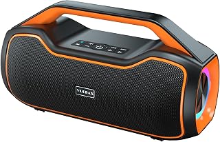 Altavoz Bluetooth Potente Portátil Mejores Altavoces Exterior 120 Pico 24H | IP65 impermeable, 2 * Subwoofer Aumentar Apoyo DSP/TWS/AUX/TF/BT5.4 Adecuado Para Fiestas, Playas y Camping