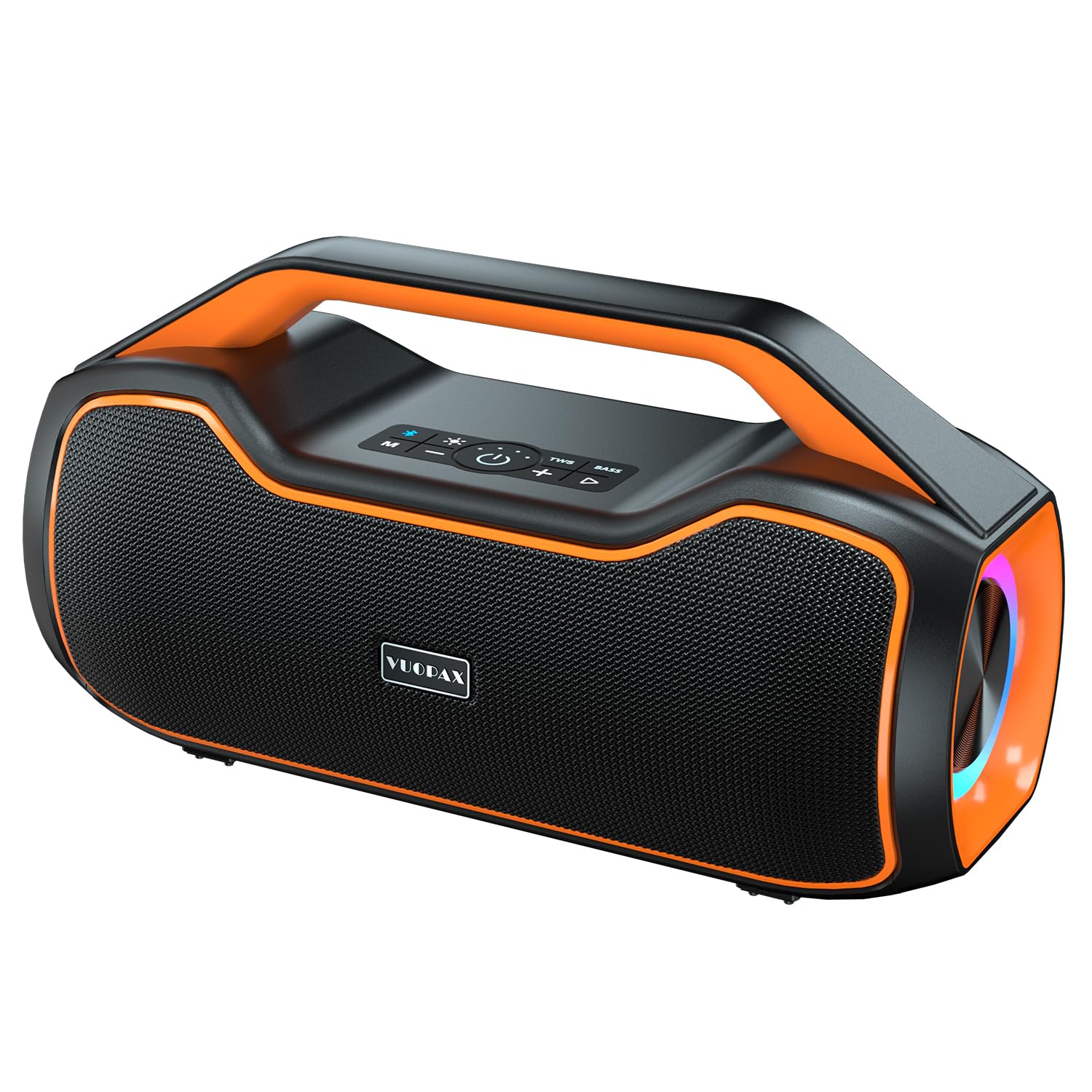 VUOPAX Bluetooth Lautsprecher Tragbare Musikbox, 200W Spitzenleistung, Bass Boost 2 * Subwoofer IP65 Wasserfester Outdoor Lautsprecher Unterstützung DSP/TWS/AUX/TF/BT5.4, Geeignet für Partys,Strände,
