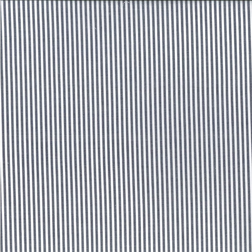 Oh Sew Crafty Limited Navy Chambray 100% Yarn Dyed Cotton Fabric Candy Stripes Lines 144Cm Wide (Sold Per Half Metre) (Navy)
