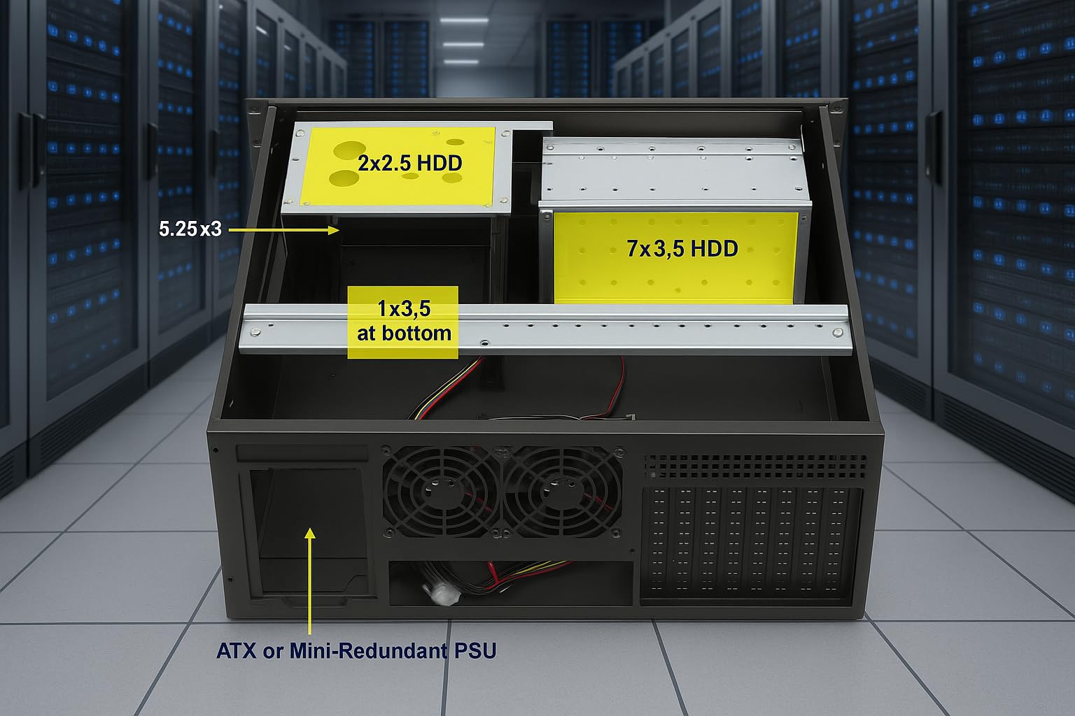 Amazon | Thundcase 4U ラックマウントサーバーシャーシATX Micro ATX