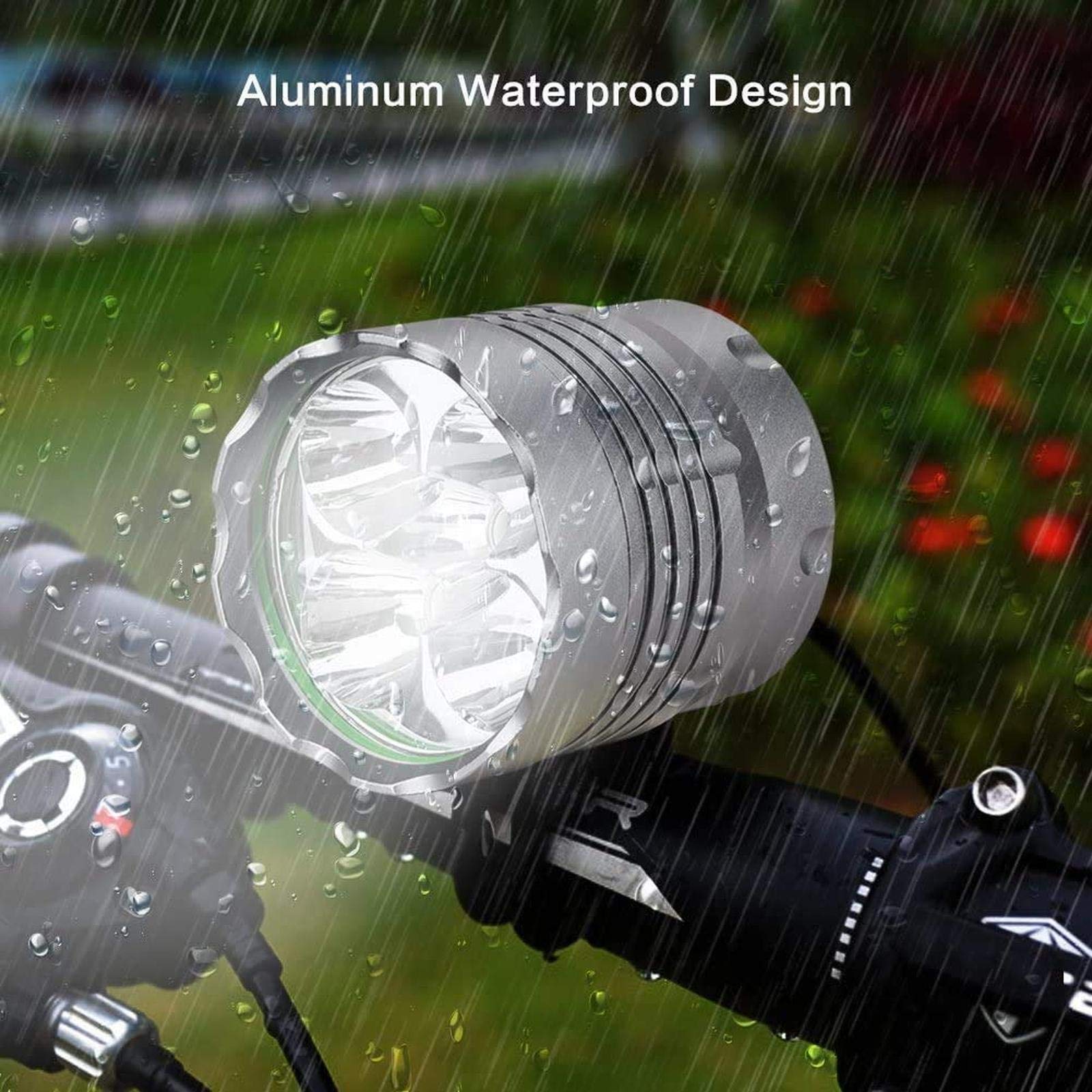 EISTEE Luces de Bicicleta, Luces de Bicicleta, Luces de Bicicleta, luz de Bicicleta 6000 lúmenes 5 Faros de Bicicleta Led Impermeable Frente de montaña