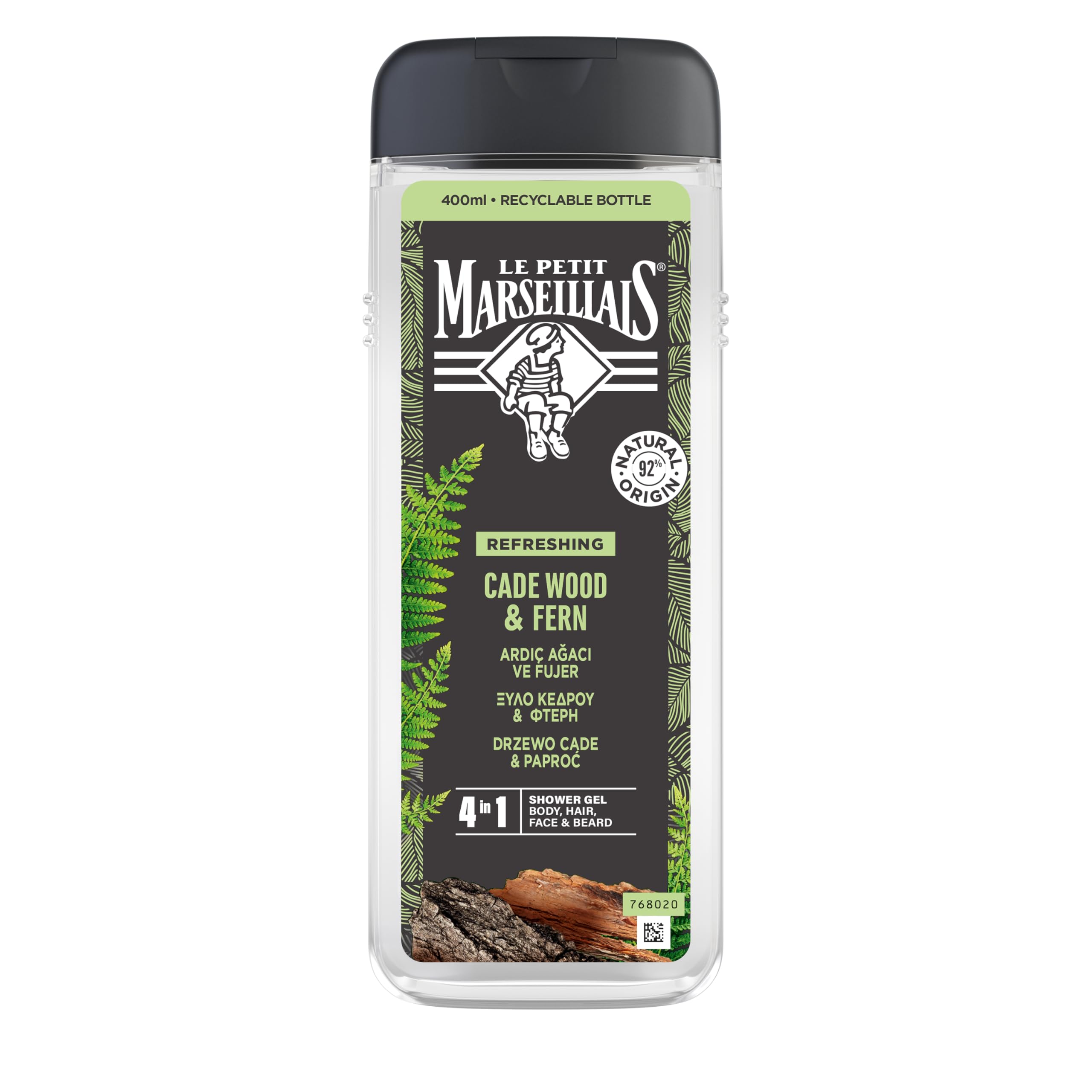 le petit marseillais duş jeli men serisi ardıç ağacı ve füjer (400 ml)