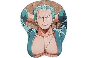 Zoro Anime Mouse Pads with Wrist Rest Gaming 3D Mousepads 2Way Skin